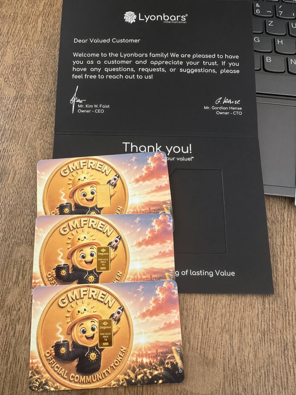 GMFRENS Gold Card set